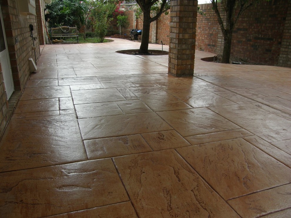 Stamped Concrete Traditional Patio Houston by Stamped Artistry Houzz