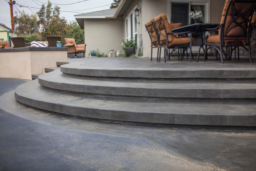 Stamped Concrete Steps Transitional Patio Orange County By Tru Landscape Services Houzz