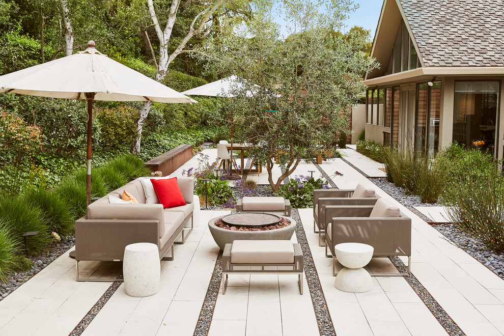 Inspiration for a contemporary patio in San Francisco with no cover.