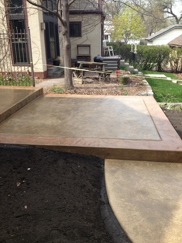 Steps Seamless Stamped Pattern With Border Modern Patio Minneapolis By Letendre Concrete And Design Inc Houzz