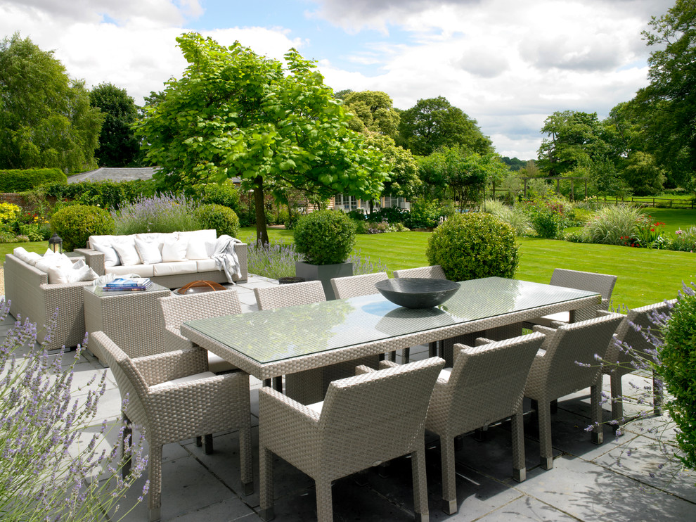 Photo of a country patio in Wiltshire.
