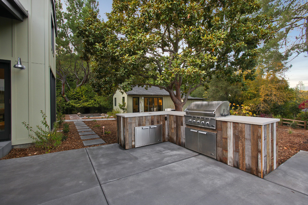 Inspiration for a cottage patio kitchen remodel in San Francisco