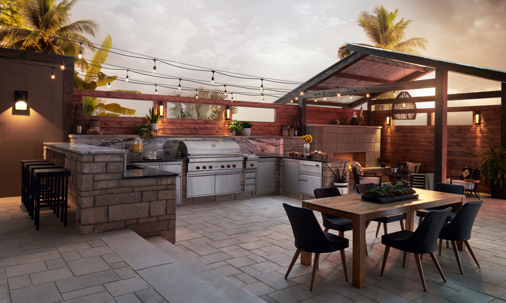 Patio - transitional patio idea in Other
