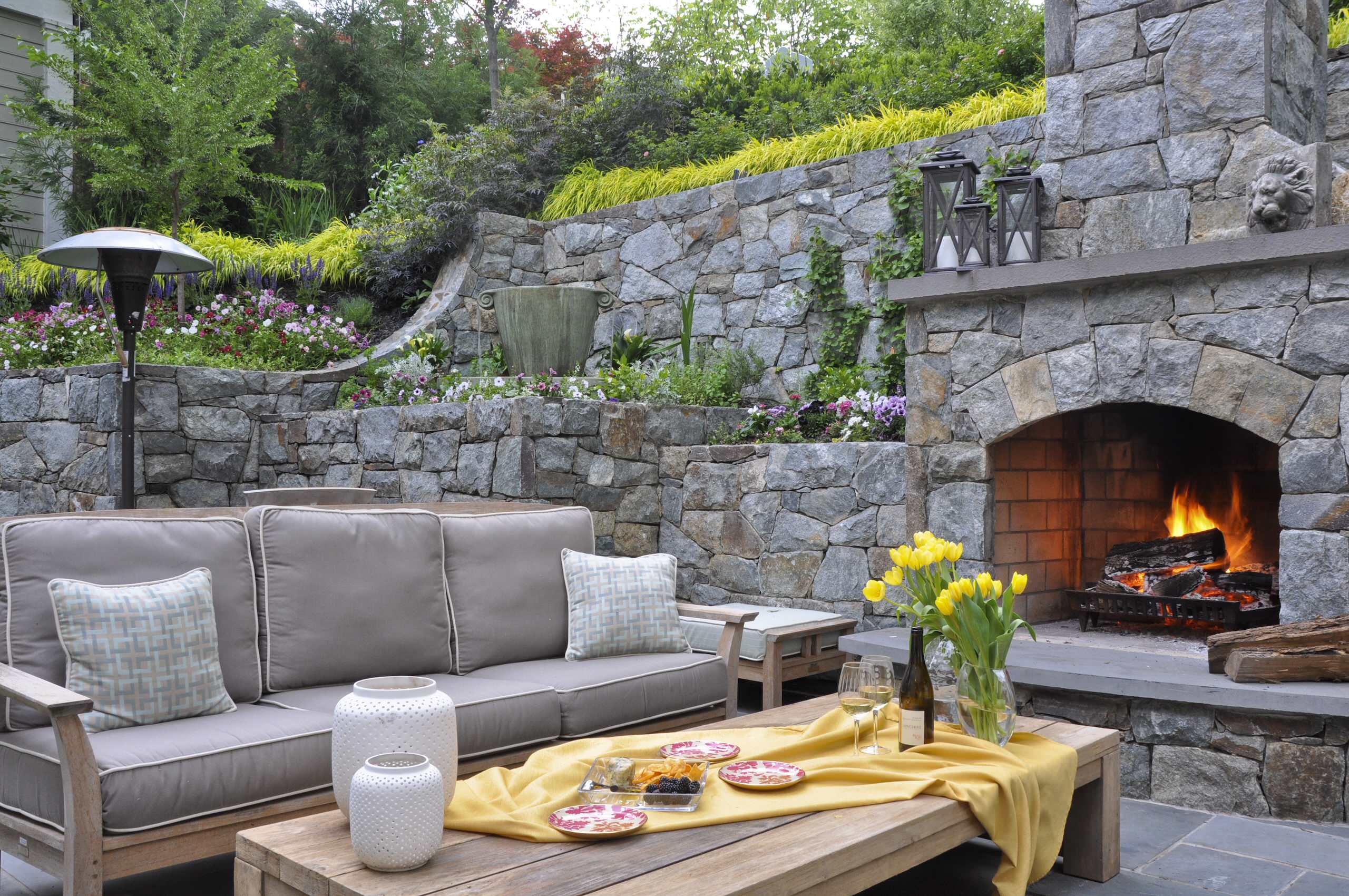 Cast Stone Outdoor Fireplace - Photos u0026 Ideas | Houzz