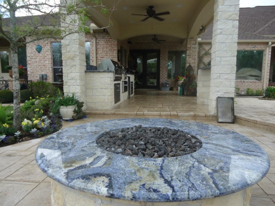 Summer Kitchen & Fire Pit - Eclectic - Patio - Houston ...