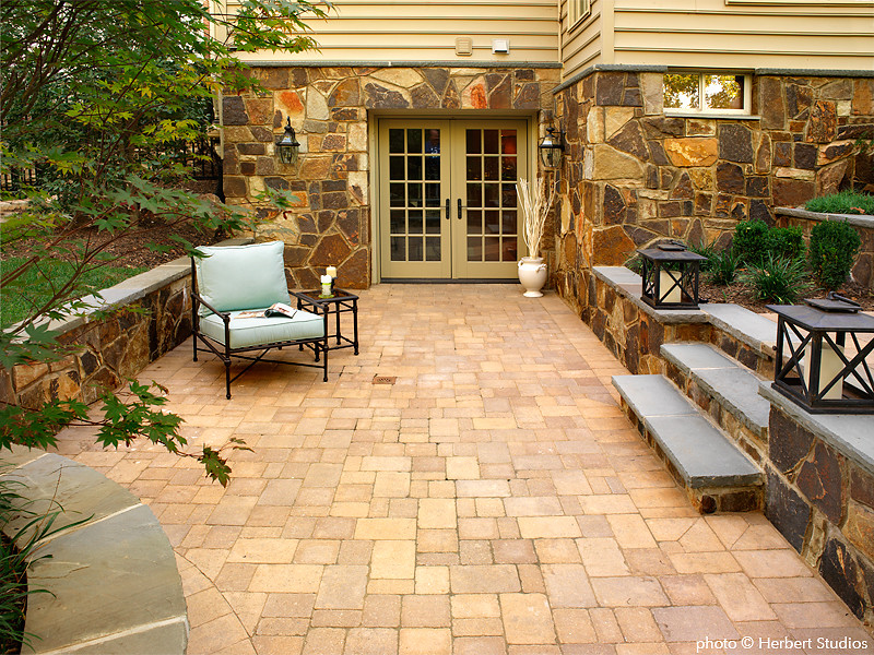 Sunken Patio Traditional Patio DC Metro by Kane Landscapes Inc