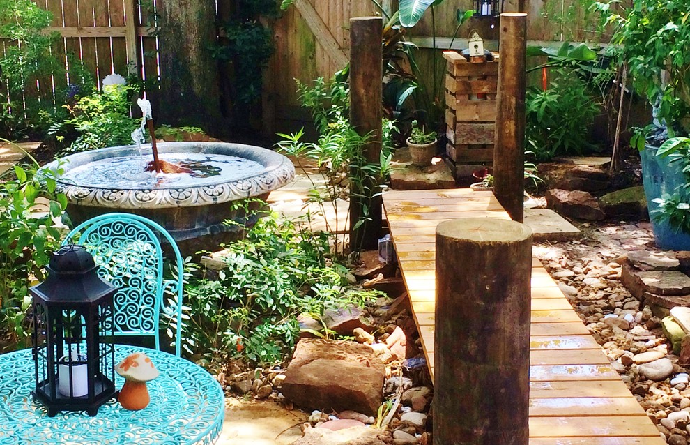 Inspiration for a bohemian patio in Houston.