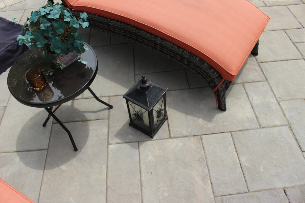 Swimming Pool Patio & Waterfall in Massapequa, NY Patio New York