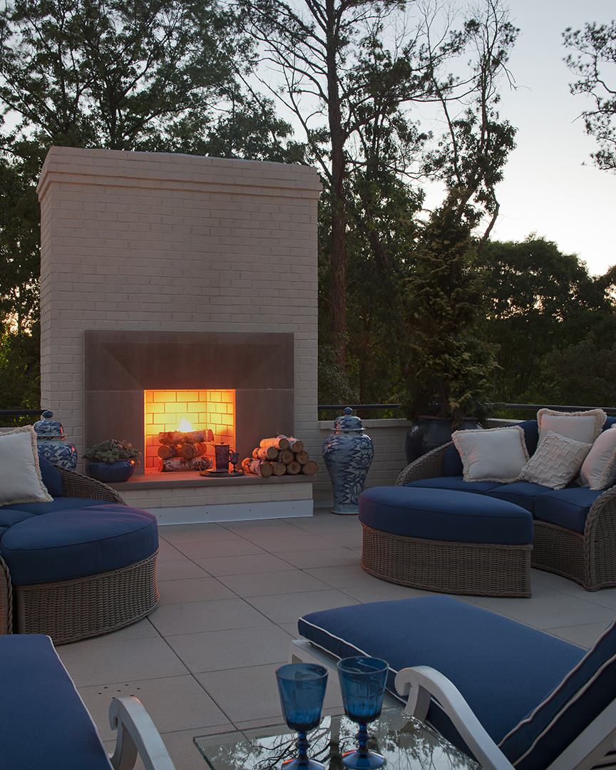 outdoor tabletop fireplace on Rooftop Fireplace Houzz