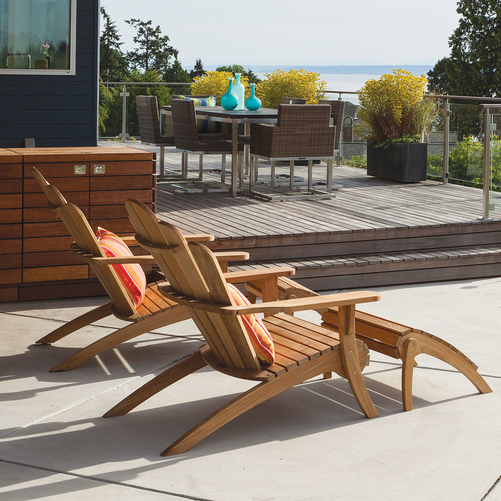 Teak Adirondack Chairs Traditional Patio Seattle By Thos Baker