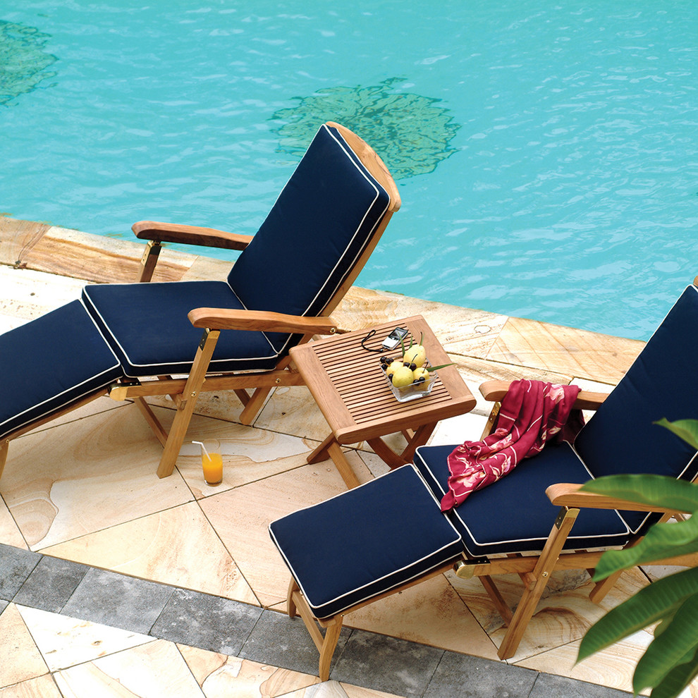 Teak Lounging Chairs (3Piece Set) Traditional Patio Seattle by