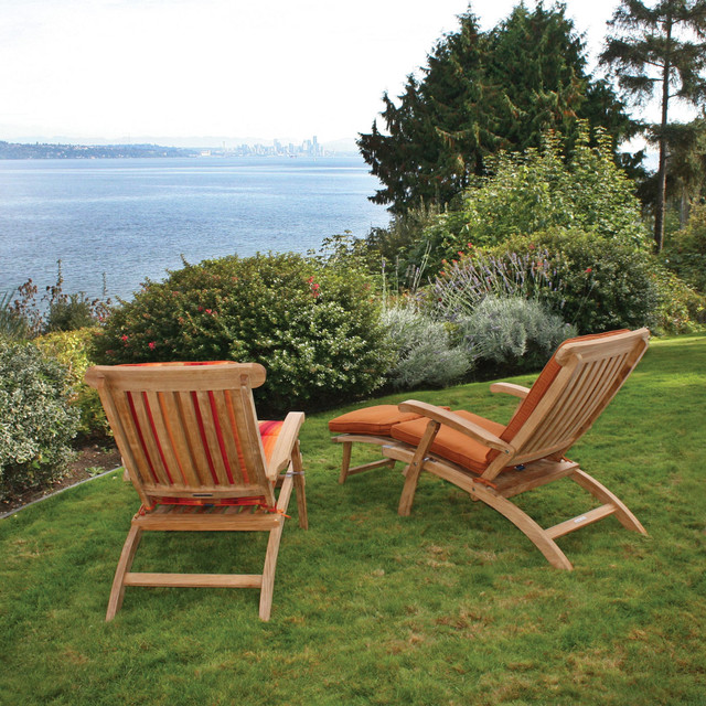 Teak Lounging Chairs (Classic Steamer) Traditional Patio Seattle by Thos. Baker Houzz AU