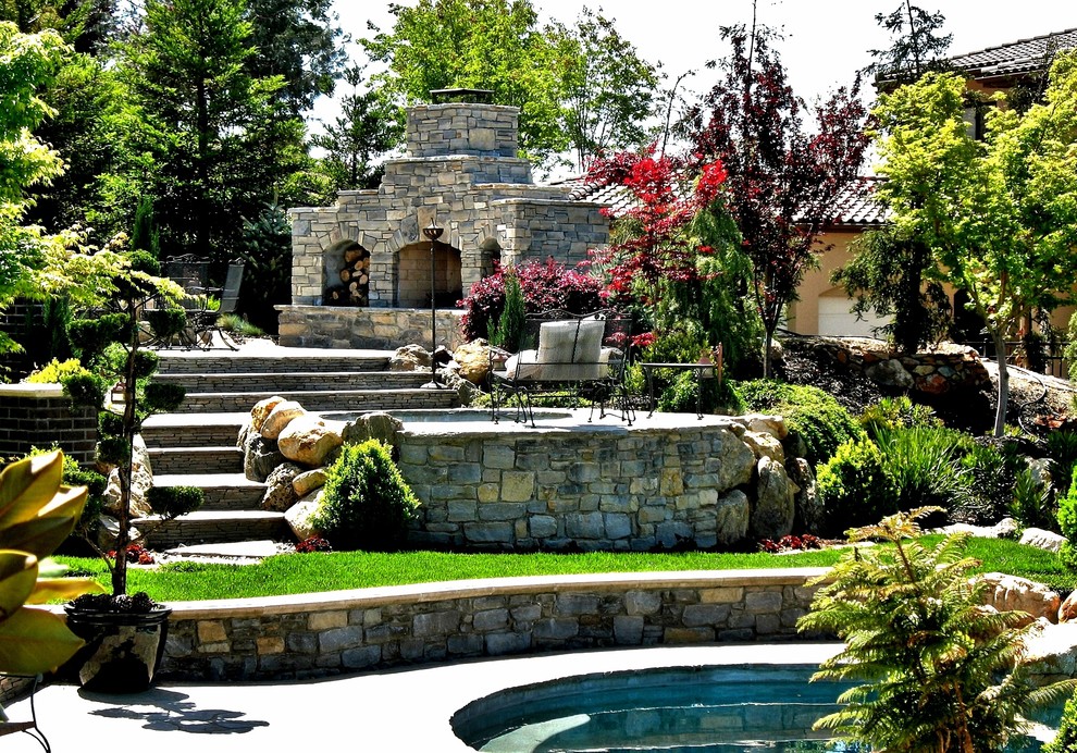 Terraced hillside estate - Traditional - Patio - Sacramento - by