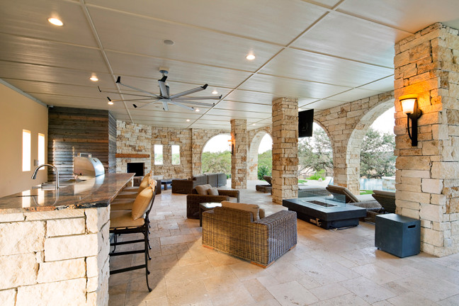 Design ideas for a mediterranean patio in Austin.