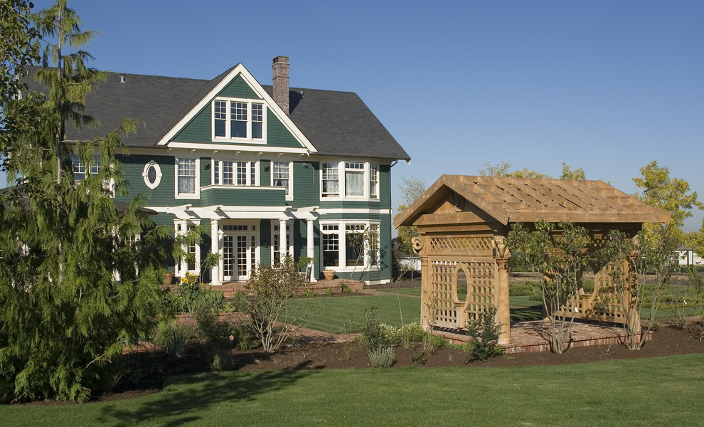 Inspiration for a timeless patio remodel in Portland with a gazebo