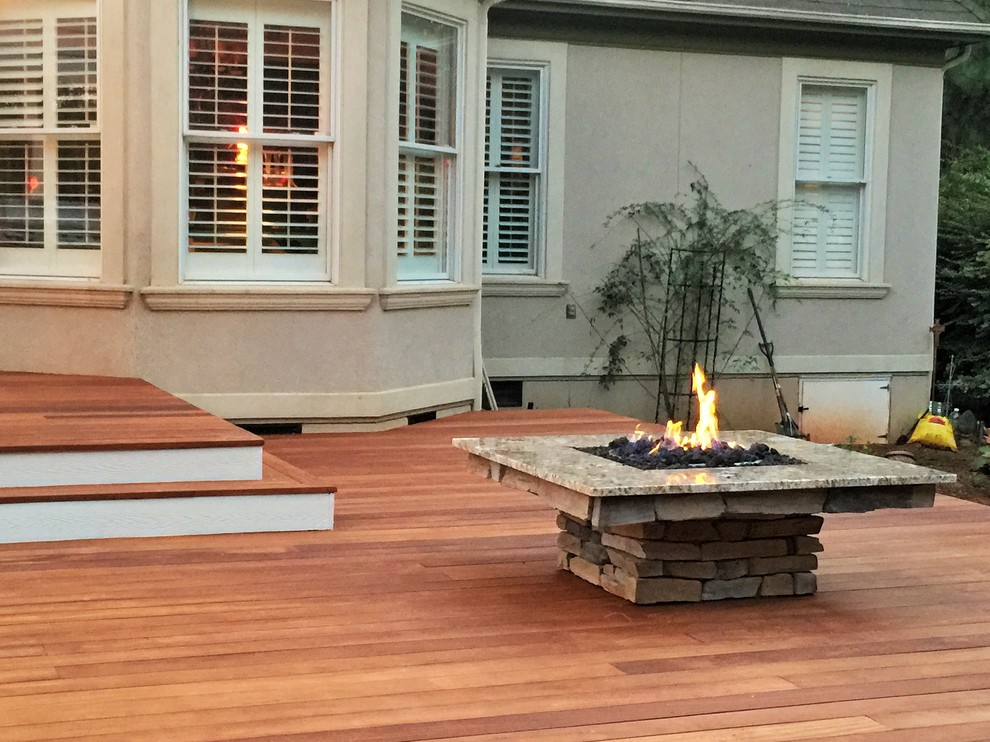 "The Peninsula" Custom Teak Deck, Pergolas, Outdoor Kitchen & Firepit