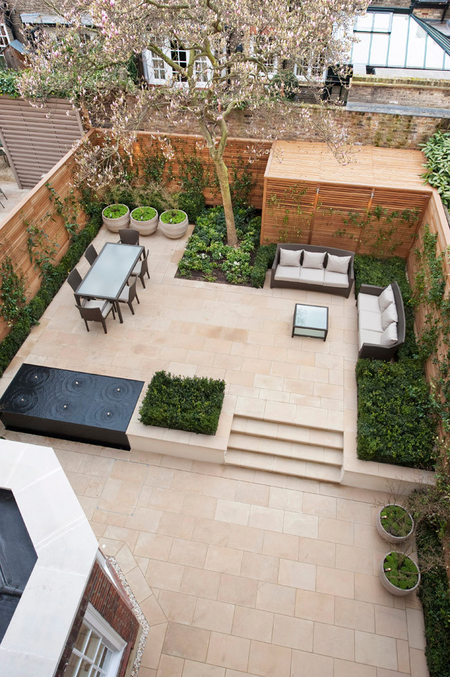 This is an example of a classic patio in London.
