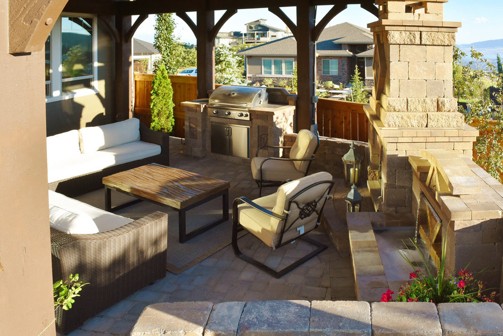 This is an example of a rustic patio in Salt Lake City.