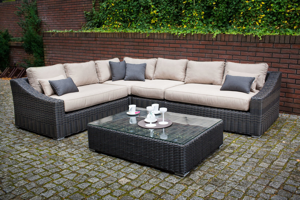 Toja Patio Furniture Tuscan Sectional Set Red Brick Wall Patio