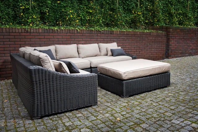 Toja Patio Furniture Tuscan Sectional Set Red Brick Wall