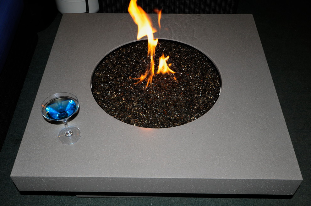 Top View of Lakeshore Fire Table - Contemporary - Patio - Vancouver