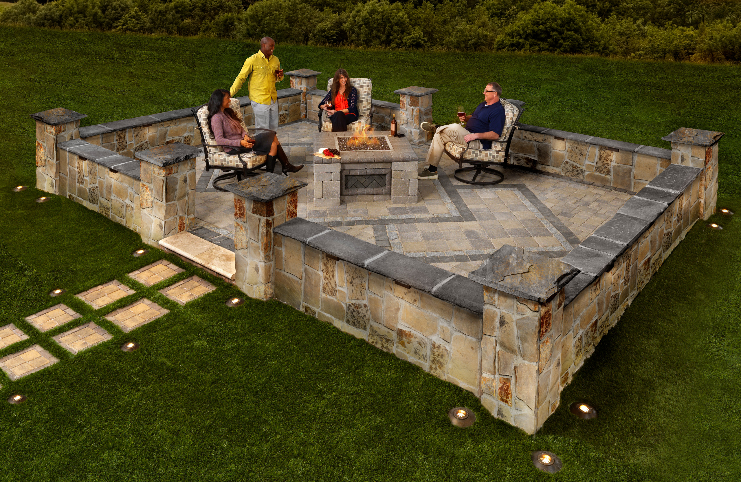 Outdoor Fire Pits from System Pavers