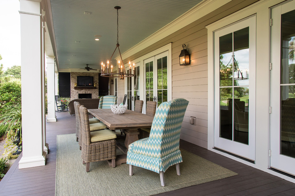 Transition of Tradition Porch Transitional Patio Charleston by