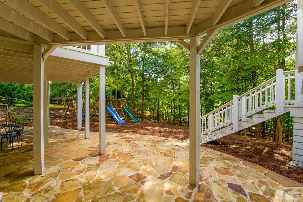 Transitional Home in Chattahoochee River Club Cumming GA Patio