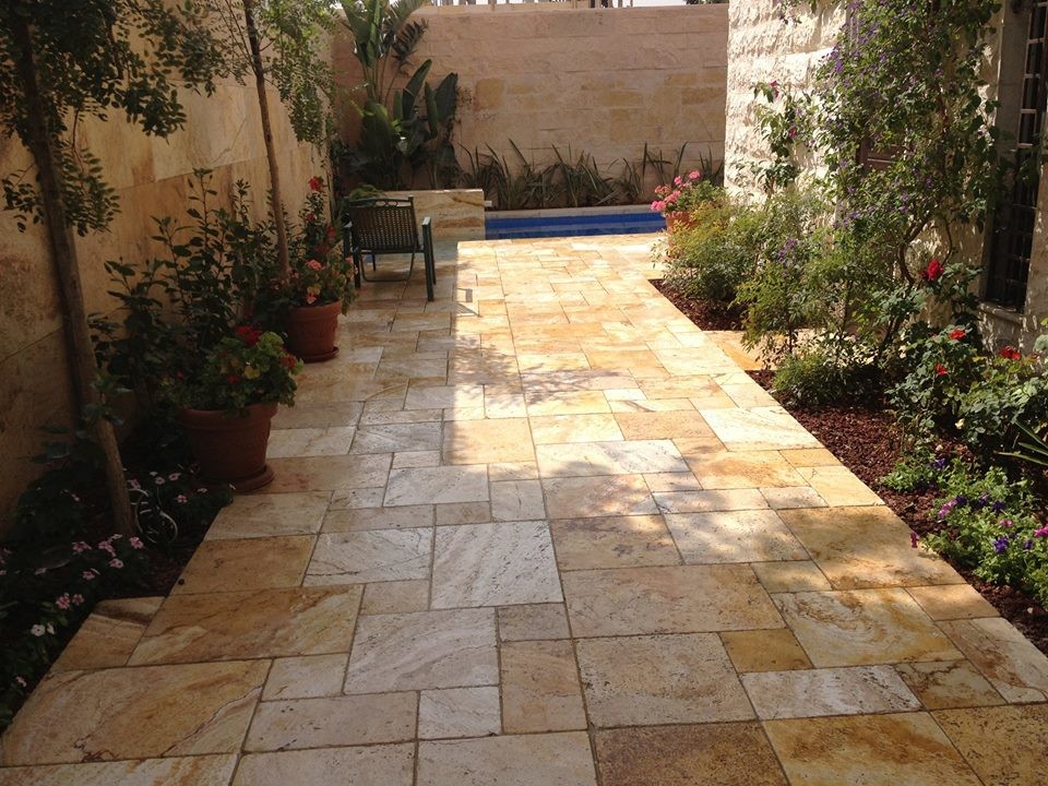 Travertine flooring tile Rustic Patio Dallas by iStonefloors