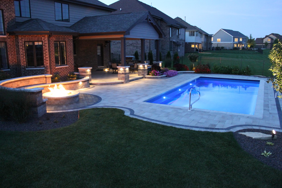 Umbriano Pool Deck - Modern - Patio - Chicago - by Infinity Lawn ...