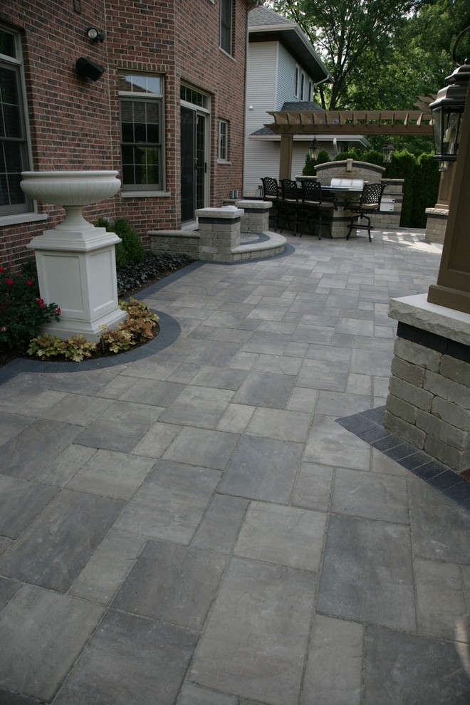 Unilock Brick Pavers - Traditional - Patio - Chicago - by JR's Creative ...