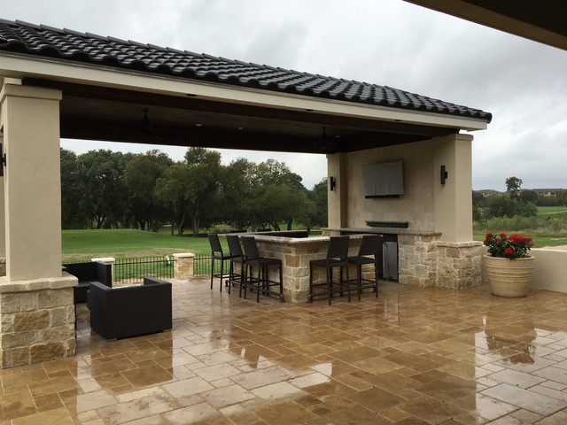 Vacation Home The Dominion Outdoor Bar Construction Project Terranean Courtyard Austin By Mummeinteriors Houzz Outdoor Bar Construction Project, Outdoor Bar Construction
