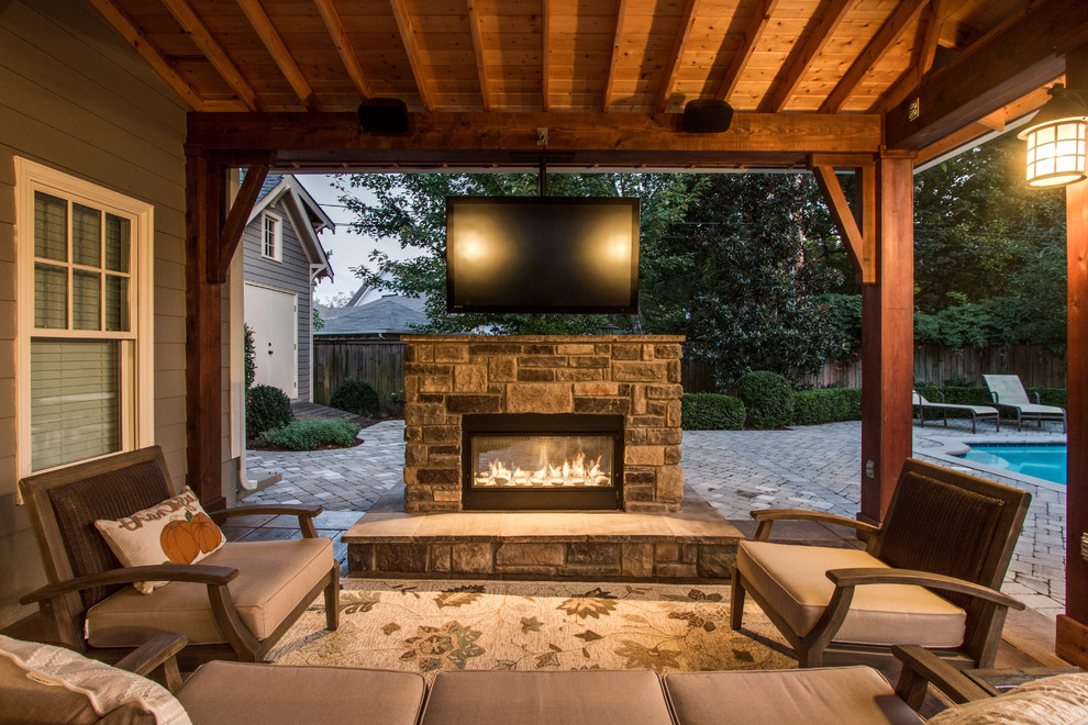 Vanderbilt / West End Covered Patio / Pool House Rustic Patio