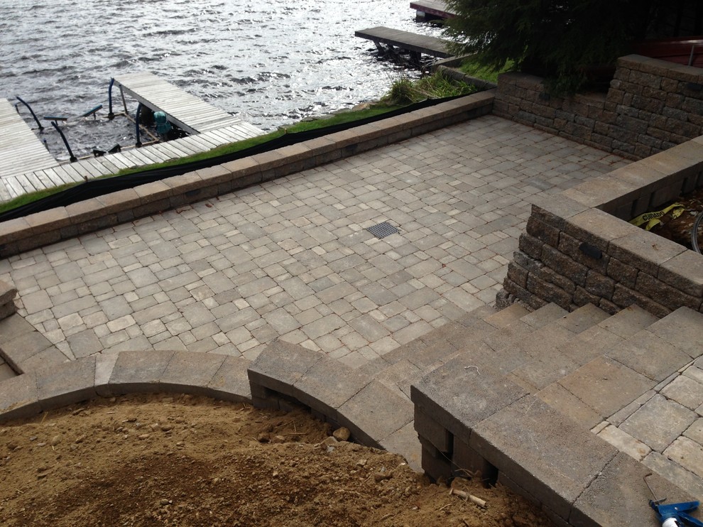 Versa Lock Walls and Uni Lock Pavers Patio Traditional Patio Boston by Andrew Zema's