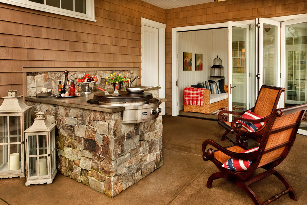 Example of an ornate patio design in Portland