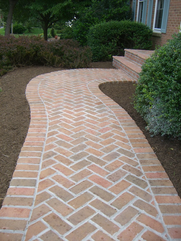This is an example of a classic front patio in DC Metro with brick paving.