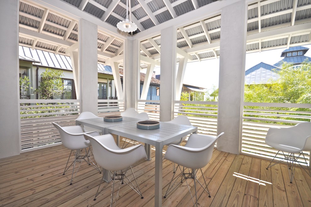 This is an example of a contemporary patio in Jacksonville with decking.
