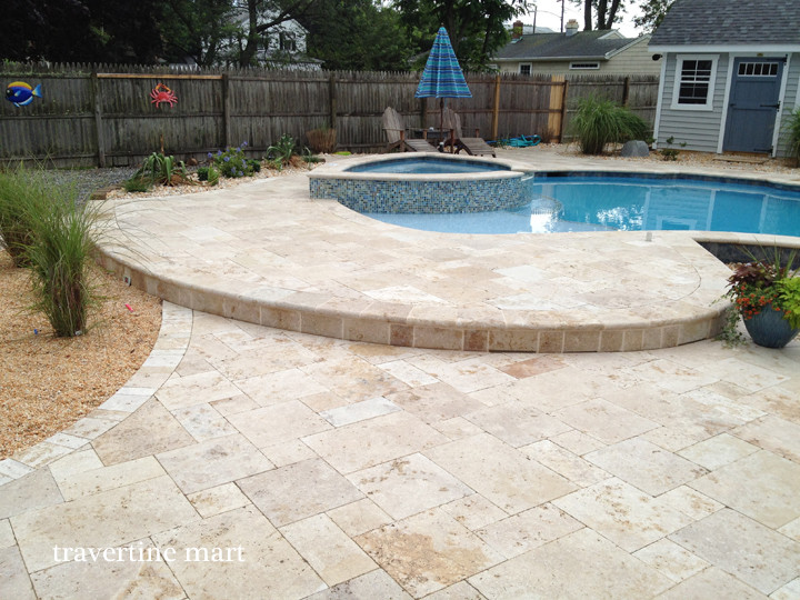 Walnut Travertine Pavers Traditional Patio Miami by Travertine Mart Houzz