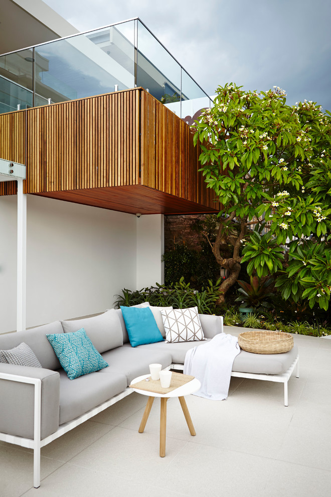 Unbedeckter, Großer Moderner Patio hinter dem Haus in Sydney