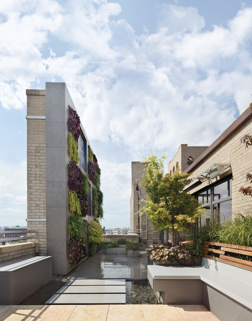 West Village Penthouse Terrace Contemporary Patio New York by Marpillero Pollak