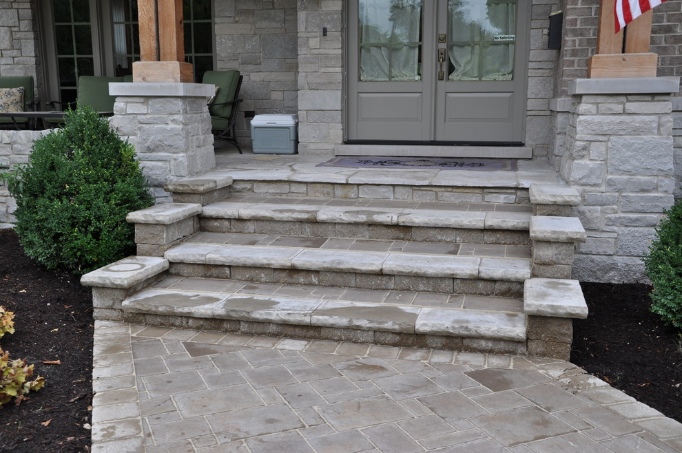 Western Springs Entry Sidewalk & Outdoor Living Patio Traditional