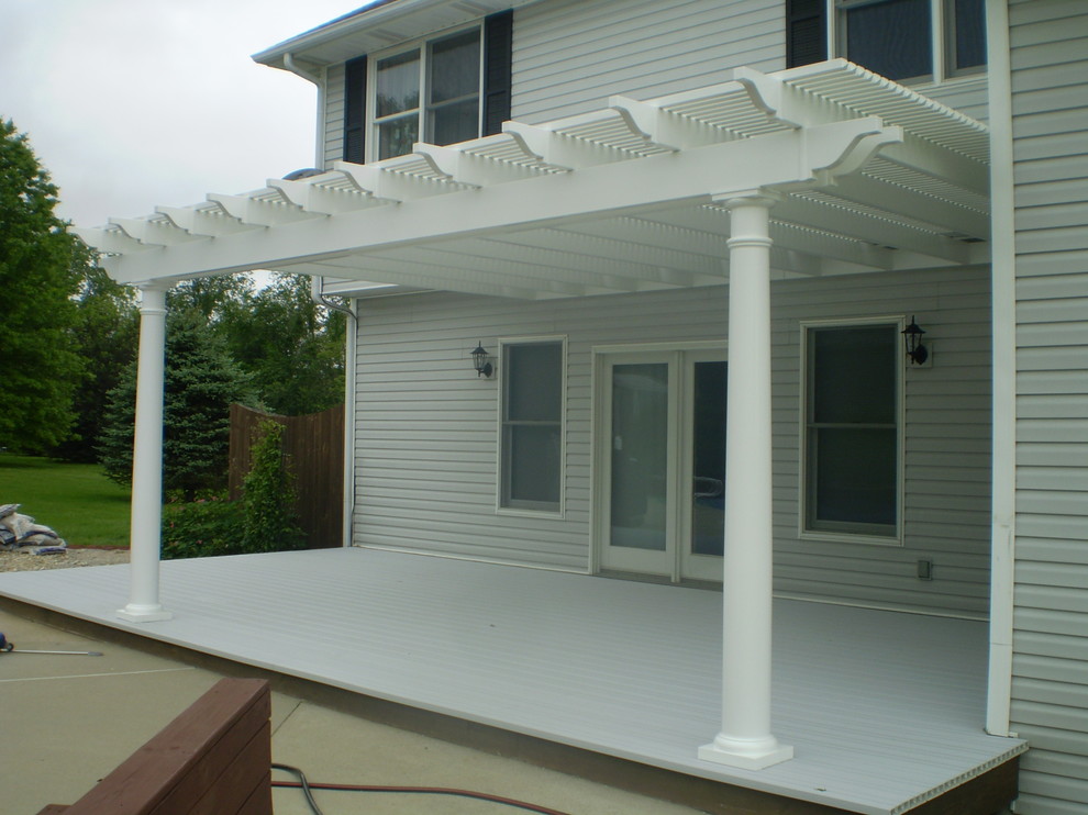 White Vinyl Pergola - Traditional - Patio - Indianapolis - by DHM