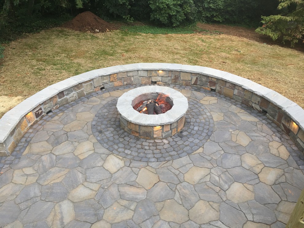 WinstonSalem, NC New patio and Firepit Area 3D Landscape Design