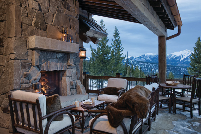 Winter Home Decor Rustic Patio Las Vegas by The Flooring Center