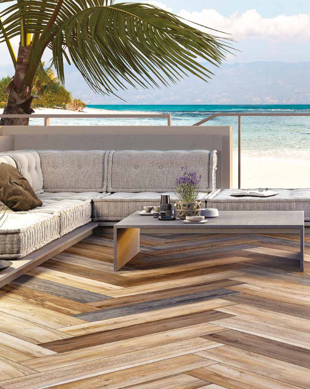 Wood Look Tile Beach Style Patio Miami by Padexpo Stone