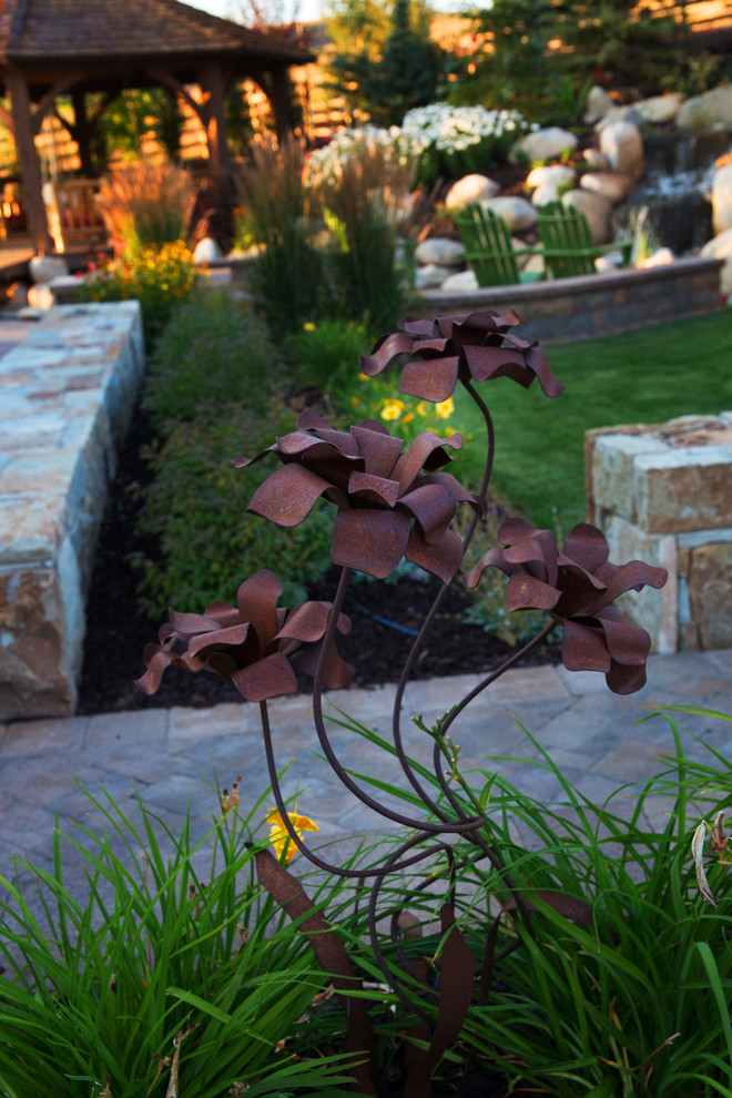 Design ideas for a rustic patio in Salt Lake City.