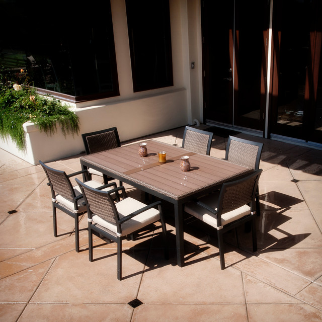 Zen 7 Piece Outdoor Dining Set Contemporary Patio Salt Lake City by RST Brands Houzz AU