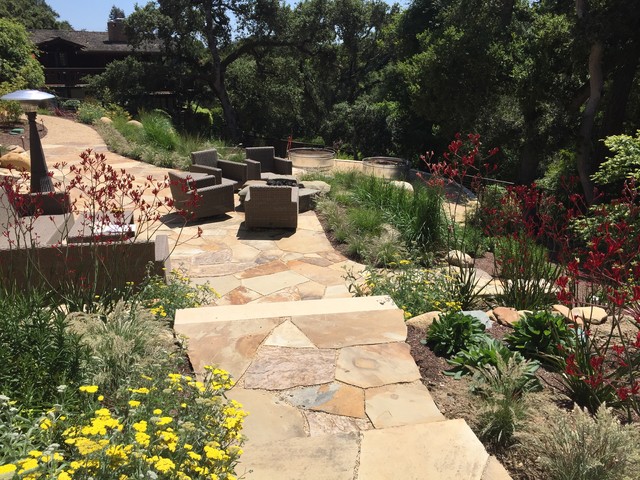 Zen Surf And Turf Coastal Courtyard, Surf And Turf Landscaping