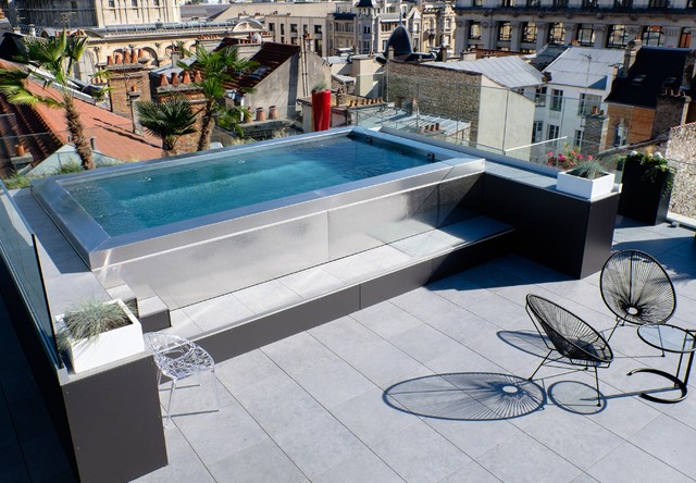 piscine inox hors sol sur terrasse - Contemporain - Piscine - Bordeaux -  par Steel and Style - Piscines et Spas | Houzz