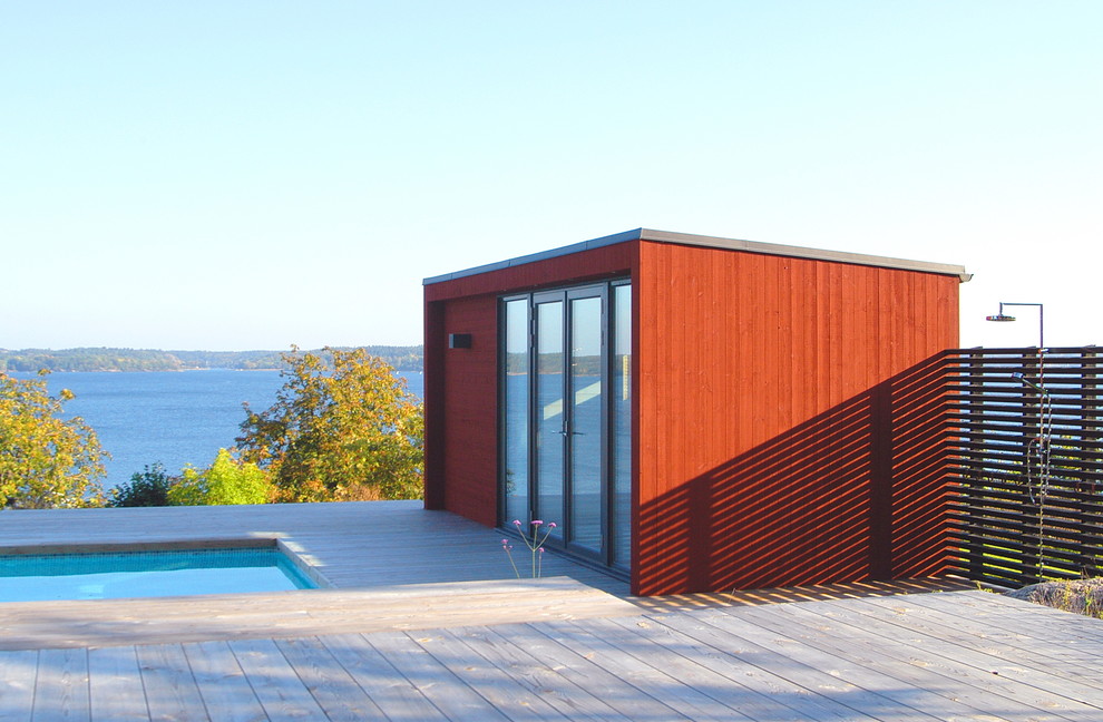 Inspiration for a scandinavian swimming pool in Stockholm.